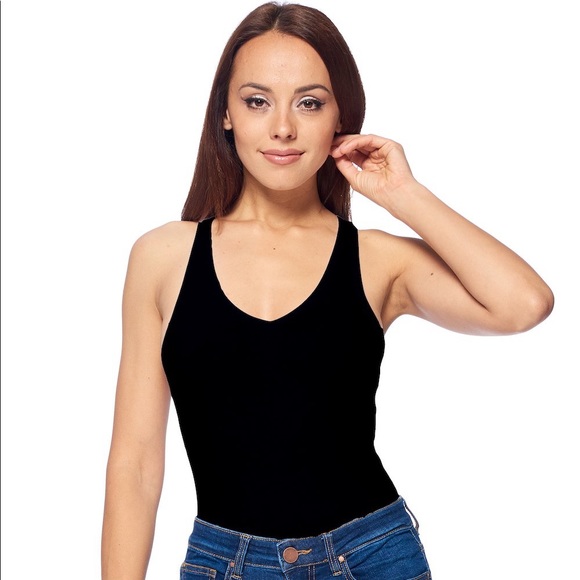 Ambiance Tops - NWOT black bodysuit